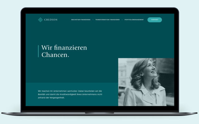 Rebranding and website-relaunch for CREDION AG