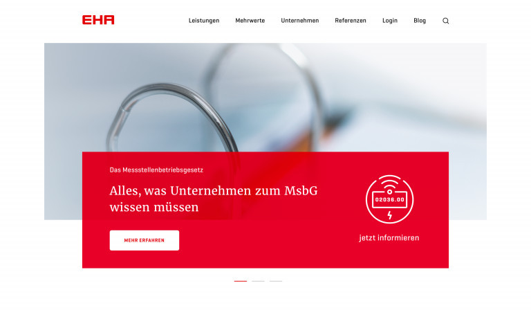 EHA Website Einstieg