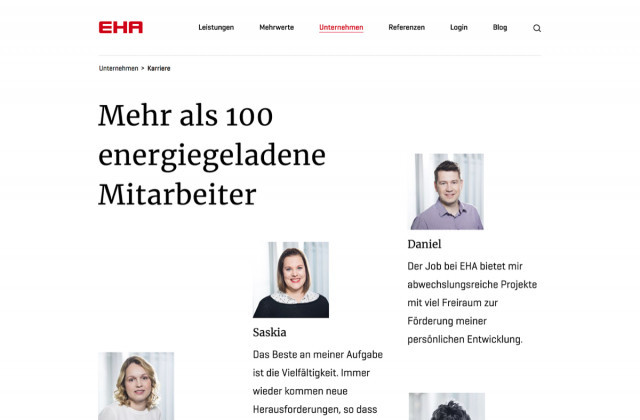 EHA Website Karriere