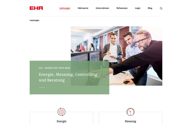 services page on EHA website