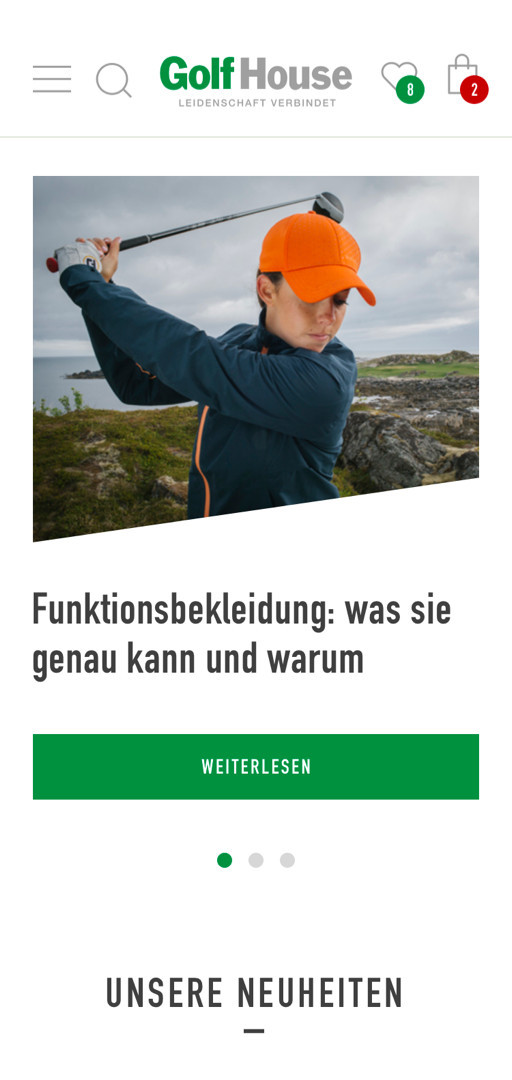 Golfnews auf der Startseite