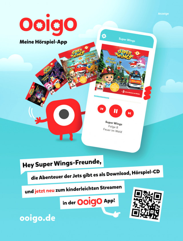 Advertisement design for the print magazine "Super Wings"