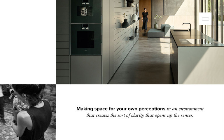 Poggenpohl Website Detail "Making space for your own perceptions …"