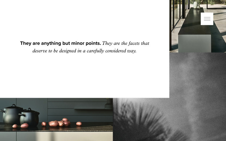 Poggenpohl website detail "There are anthing but minor points …"