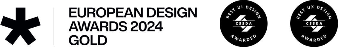 European Design Awards 2024 Gold, CSS Design Awards 2024 Best UI Design, CSS Design Awards 2024 Best UX Design